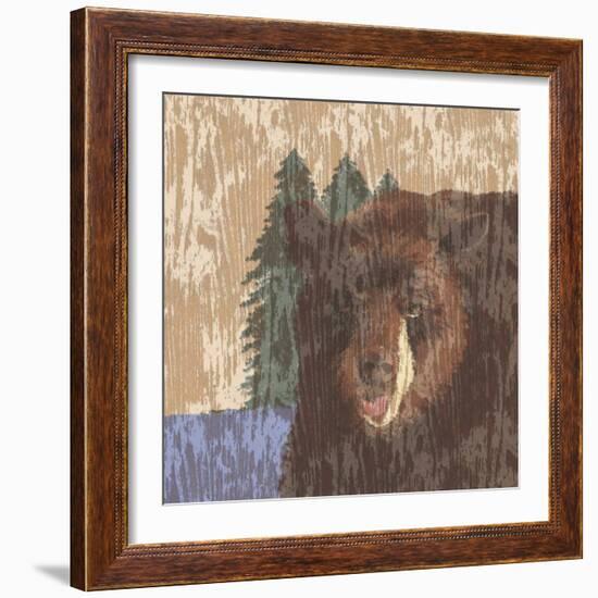 Lodge Bear-Nicholas Biscardi-Framed Art Print