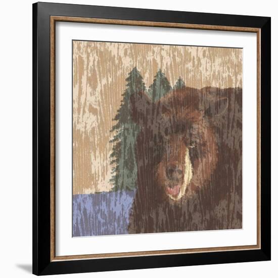 Lodge Bear-Nicholas Biscardi-Framed Art Print