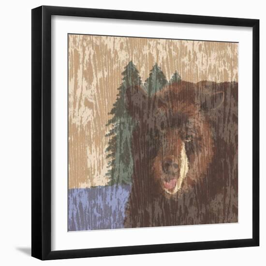 Lodge Bear-Nicholas Biscardi-Framed Art Print