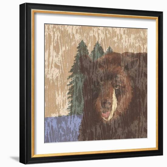 Lodge Bear-Nicholas Biscardi-Framed Art Print