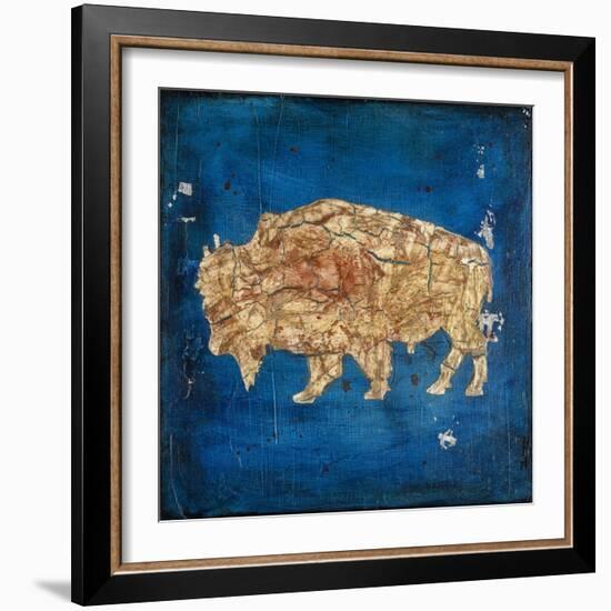 Lodge Pole Pine Bison-LightBoxJournal-Framed Giclee Print