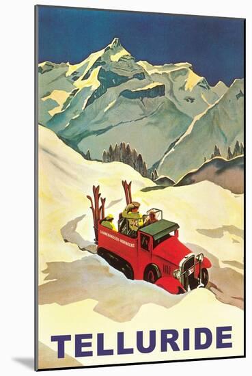 Lodge Vehicle in Snow at Telluride, Colorado-null-Mounted Art Print