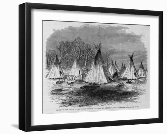 Lodges of the Chiefs in the Indian Village Captured-Theodore R. Dav-Framed Giclee Print