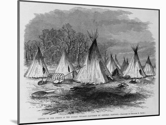 Lodges of the Chiefs in the Indian Village Captured-Theodore R. Dav-Mounted Giclee Print