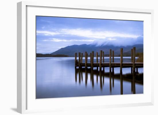 Lodore Landing on Derwentwater w Clouds over Skiddaw, Lake District Nat'l Pk, Cumbria, England, UK-Ian Egner-Framed Photographic Print