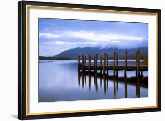 Lodore Landing on Derwentwater w Clouds over Skiddaw, Lake District Nat'l Pk, Cumbria, England, UK-Ian Egner-Framed Photographic Print