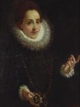 Portrait of a Lady Holding a Portrait Miniature of a Gentleman-Lodovico Carracci-Giclee Print