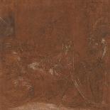The Holy Family Beneath a Palm Tree, (Rest on the Flight into Egyp), Late 16th Century-Lodovico Carracci-Giclee Print