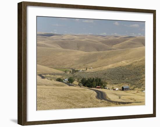 Loess Hills in John Day River Basin, Wheeler County, Oregon, United States of America-Tony Waltham-Framed Photographic Print