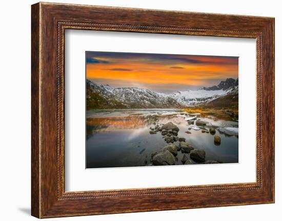 Lofoten Warm Sunset-Marco Carmassi-Framed Photographic Print