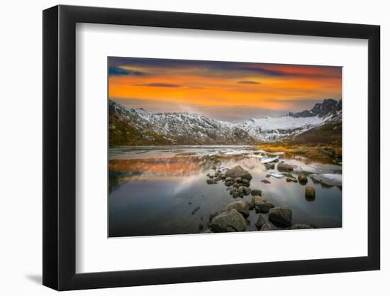 Lofoten Warm Sunset-Marco Carmassi-Framed Photographic Print