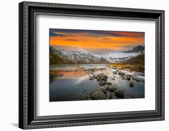 Lofoten Warm Sunset-Marco Carmassi-Framed Photographic Print