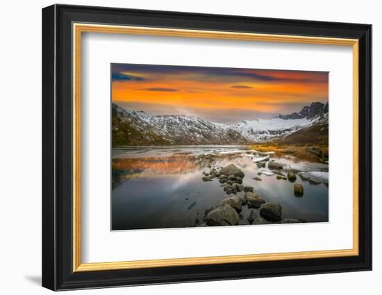 Lofoten Warm Sunset-Marco Carmassi-Framed Photographic Print