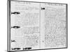 Log Book Pages from Whaling Ship-null-Mounted Photographic Print