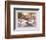 Log Cabin and Deer-unknown Caroselli-Framed Art Print