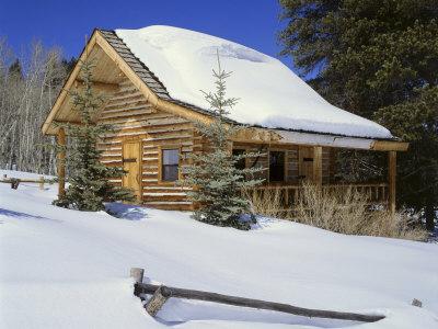 &lsquo;Log Cabin Colorado, USA&rsquo; Photographic Print | Art.com