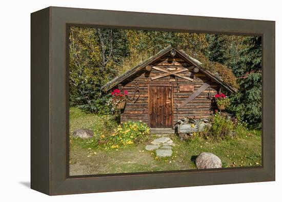 Log Cabin Kantishna, Alaska, Mnt. Denali National Park-null-Framed Premier Image Canvas