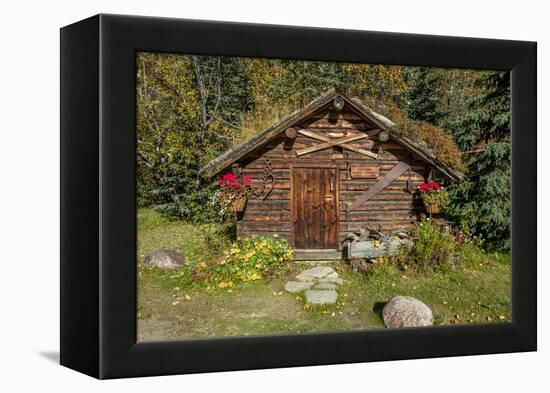 Log Cabin Kantishna, Alaska, Mnt. Denali National Park-null-Framed Premier Image Canvas