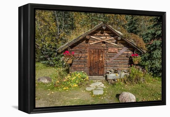 Log Cabin Kantishna, Alaska, Mnt. Denali National Park-null-Framed Premier Image Canvas