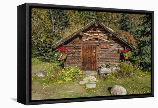 Log Cabin Kantishna, Alaska, Mnt. Denali National Park-null-Framed Premier Image Canvas