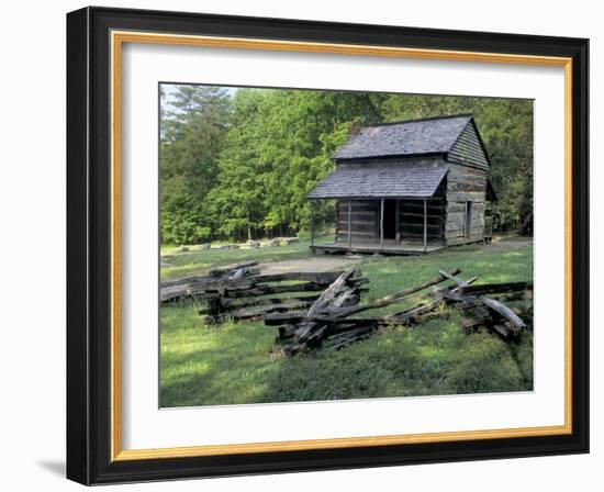 Log Cabin of John Oliver, Built in the 1820s, Great Smokey Mountains National Park, Tennessee-null-Framed Photographic Print