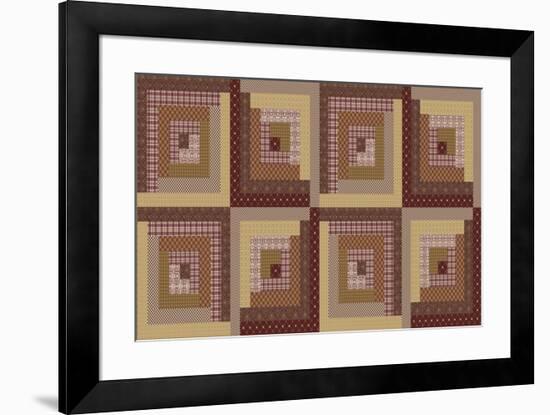 Log Cabin Reds-Jean Plout-Framed Giclee Print