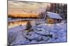 Log Cabin-The Macneil Studio-Mounted Giclee Print