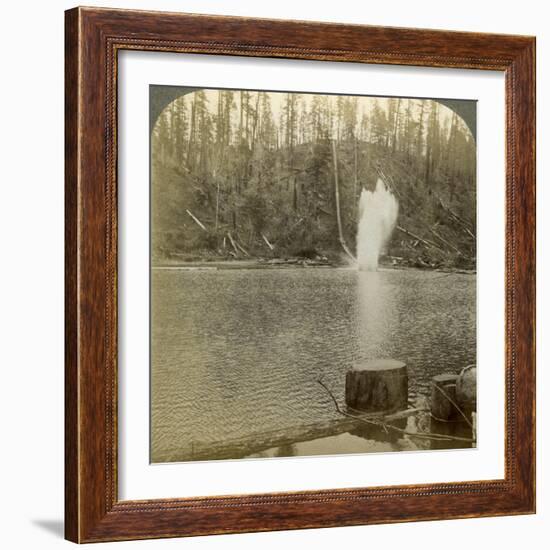 Log Flume, Oregon, Usa-Underwood & Underwood-Framed Photographic Print
