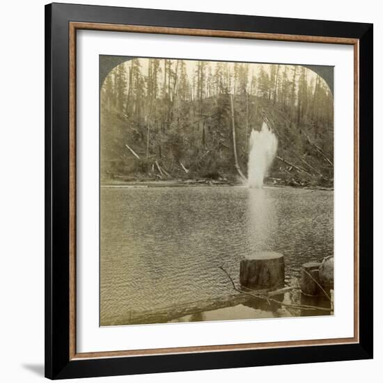 Log Flume, Oregon, Usa-Underwood & Underwood-Framed Photographic Print