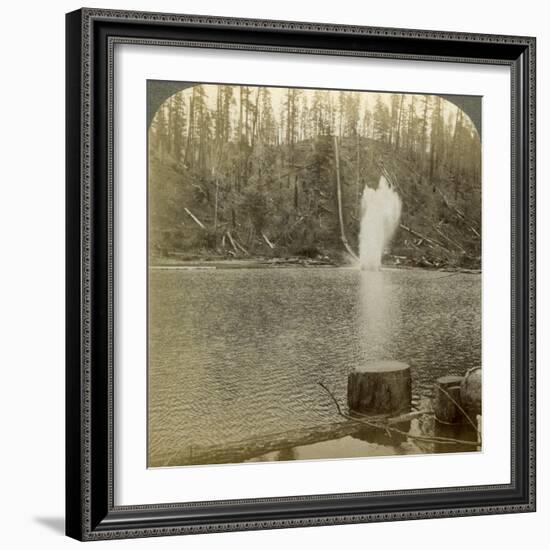 Log Flume, Oregon, Usa-Underwood & Underwood-Framed Photographic Print