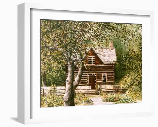 Log House Upper Canada Village-Kevin Dodds-Framed Giclee Print