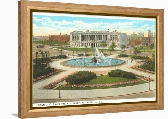 Logan Circle, Public Library, Philadelphia, Pennsylvania-null-Framed Stretched Canvas