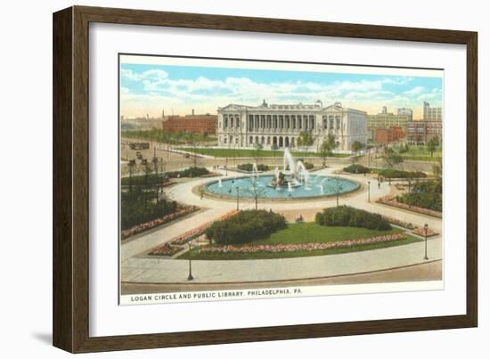 Logan Circle, Public Library, Philadelphia, Pennsylvania-null-Framed Premium Giclee Print