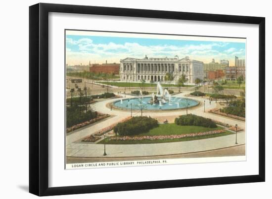 Logan Circle, Public Library, Philadelphia, Pennsylvania-null-Framed Art Print