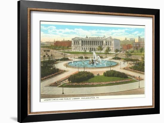 Logan Circle, Public Library, Philadelphia, Pennsylvania-null-Framed Art Print