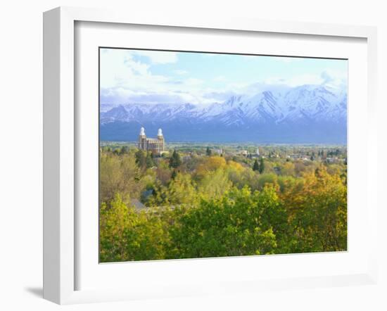 Logan City & Cache Valley at Sunset, Utah, USA-Scott T^ Smith-Framed Photographic Print