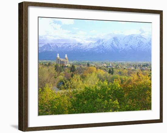 Logan City & Cache Valley at Sunset, Utah, USA-Scott T^ Smith-Framed Photographic Print