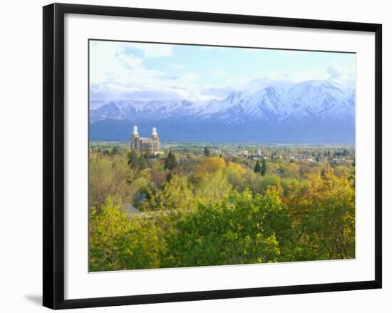 Logan City & Cache Valley at Sunset, Utah, USA-Scott T^ Smith-Framed Photographic Print