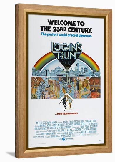 LOGAN'S RUN, US poster, bottom from left: Michael York, Jenny Agutter, 1976-null-Framed Stretched Canvas