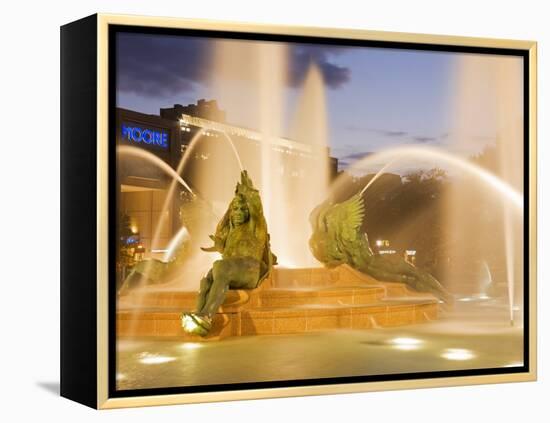Logan Square Fountain, Parkway Museum District, Philadelphia, Pennsylvania-Richard Cummins-Framed Premier Image Canvas