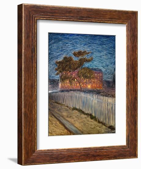 Logement proletaire-proletarian apartment house. Canvas, R. F.2000-1.-Eugene Jansson-Framed Giclee Print