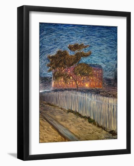 Logement proletaire-proletarian apartment house. Canvas, R. F.2000-1.-Eugene Jansson-Framed Giclee Print