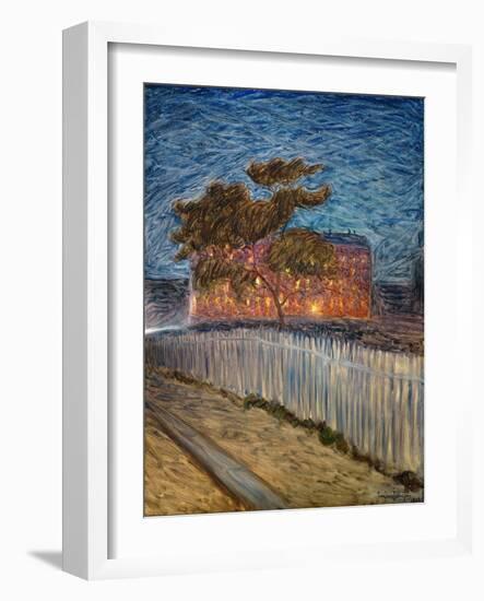 Logement proletaire-proletarian apartment house. Canvas, R. F.2000-1.-Eugene Jansson-Framed Giclee Print