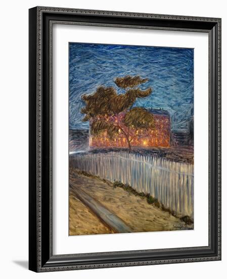 Logement proletaire-proletarian apartment house. Canvas, R. F.2000-1.-Eugene Jansson-Framed Giclee Print