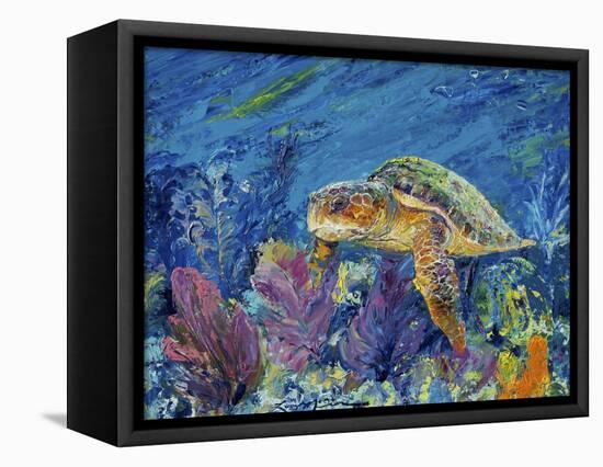 Loggerhead Turtle-Lucy P. McTier-Framed Premier Image Canvas