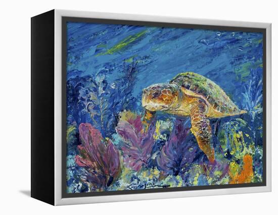 Loggerhead Turtle-Lucy P. McTier-Framed Premier Image Canvas