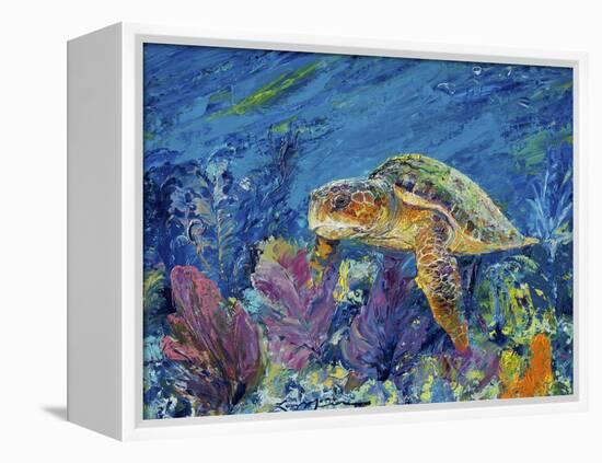 Loggerhead Turtle-Lucy P. McTier-Framed Premier Image Canvas