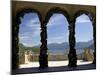 Loggia and Gardens of Villa del Balbianello on Punta di Lavedo, Lenno, Lake Como, Italy-Peter Barritt-Mounted Photographic Print