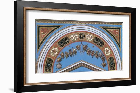 Loggia in the Vatican I (detail)-Raphael-Framed Art Print