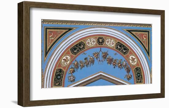 Loggia in the Vatican I (detail)-Raphael-Framed Art Print